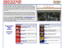 Tablet Screenshot of broomefirearms.com